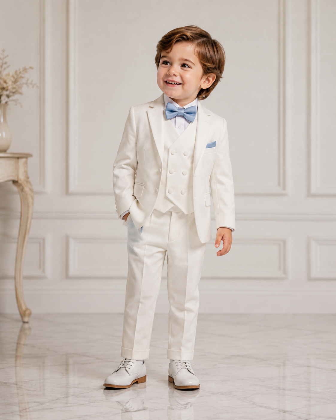 Costume Bébé Garçon de Mariage Écru | Loic
