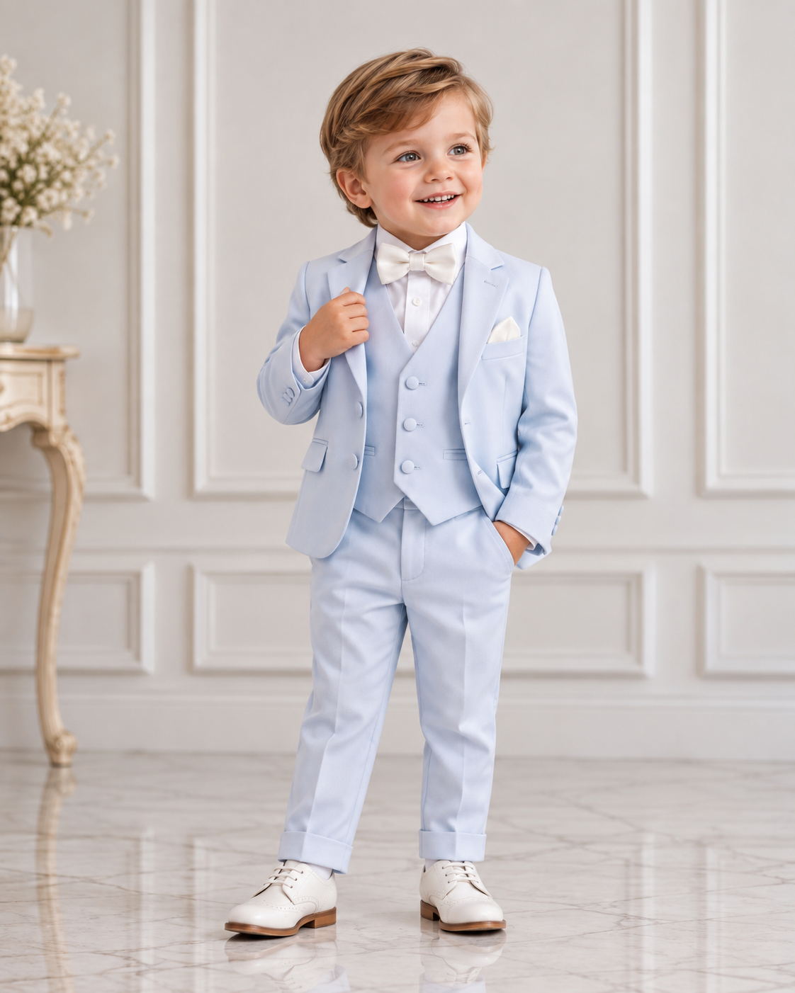 Tenue de Baptême Bébé Bleu