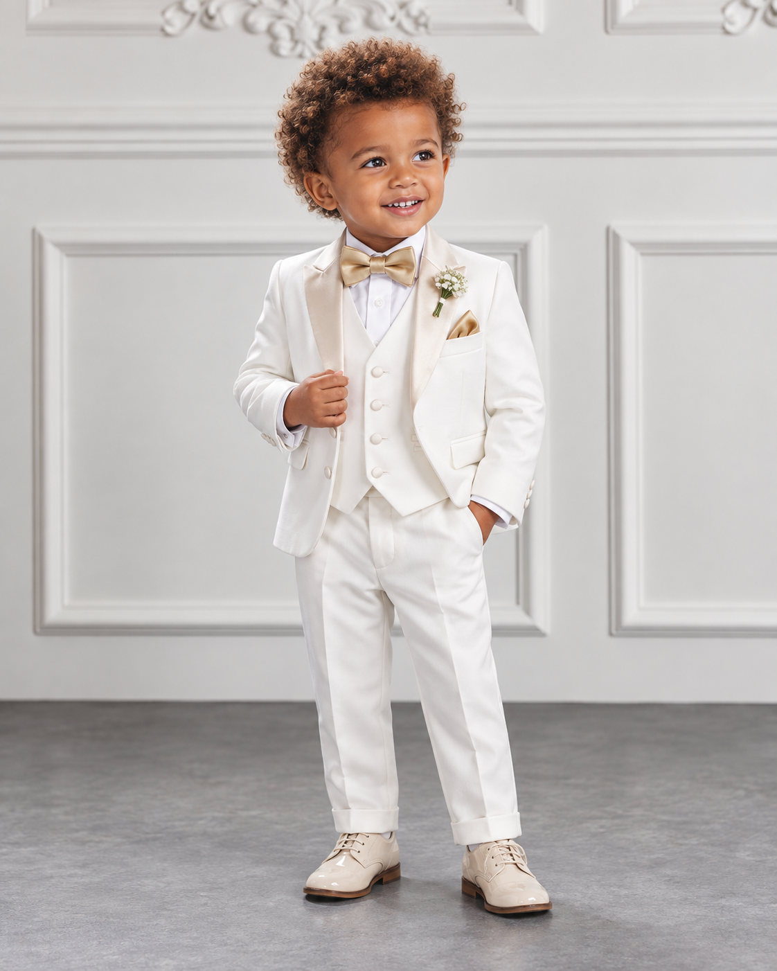 Costume Bébé de Baptême Ivoire