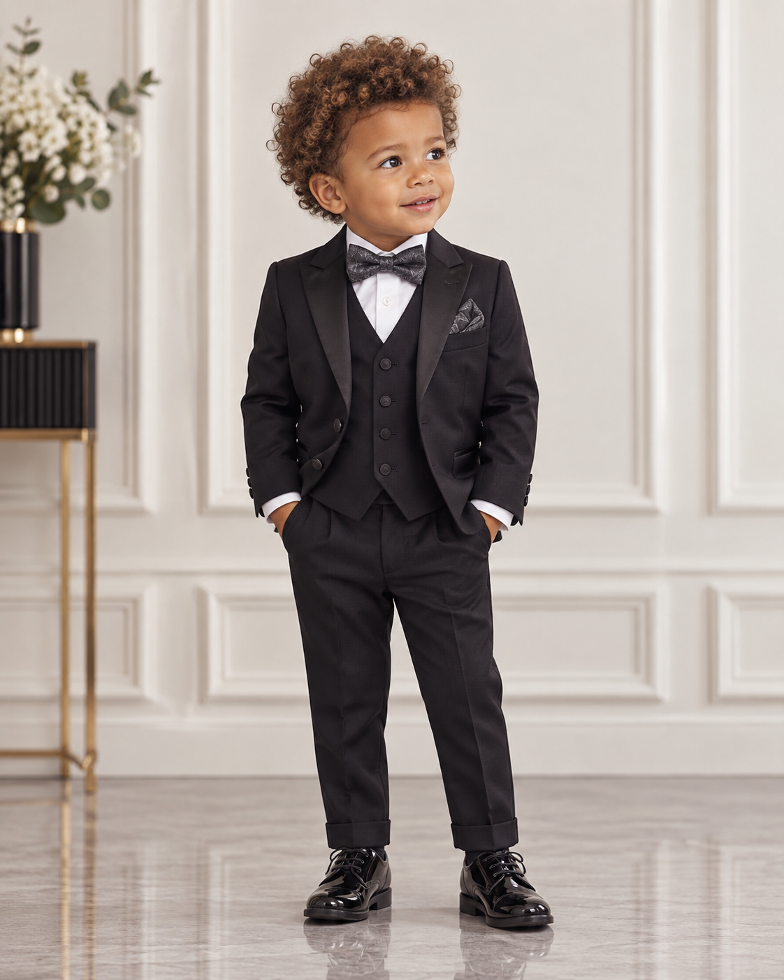 Costume Bébé de Mariage Noir