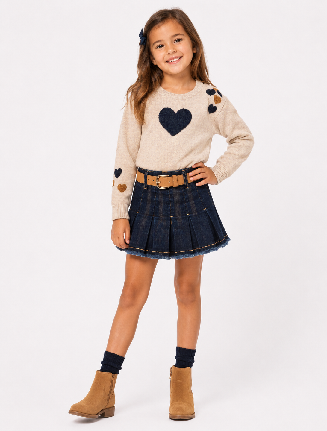 Jupe en Jean avec Ceinture 4906