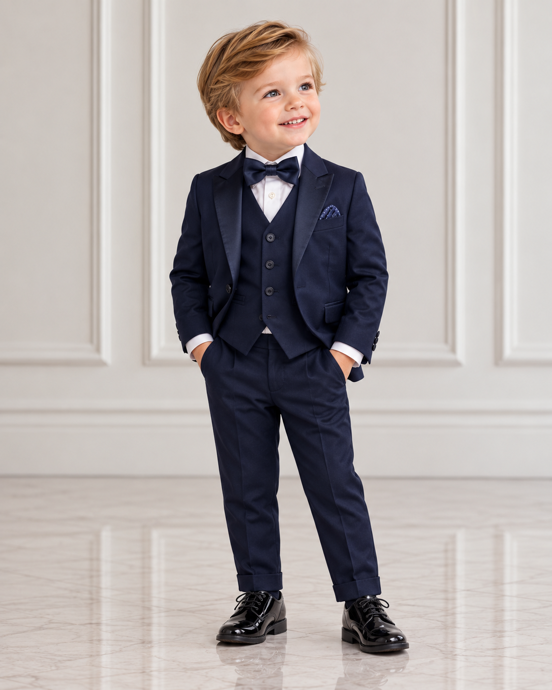 Tenue de Mariage Bébé Garçon Bleu Marine