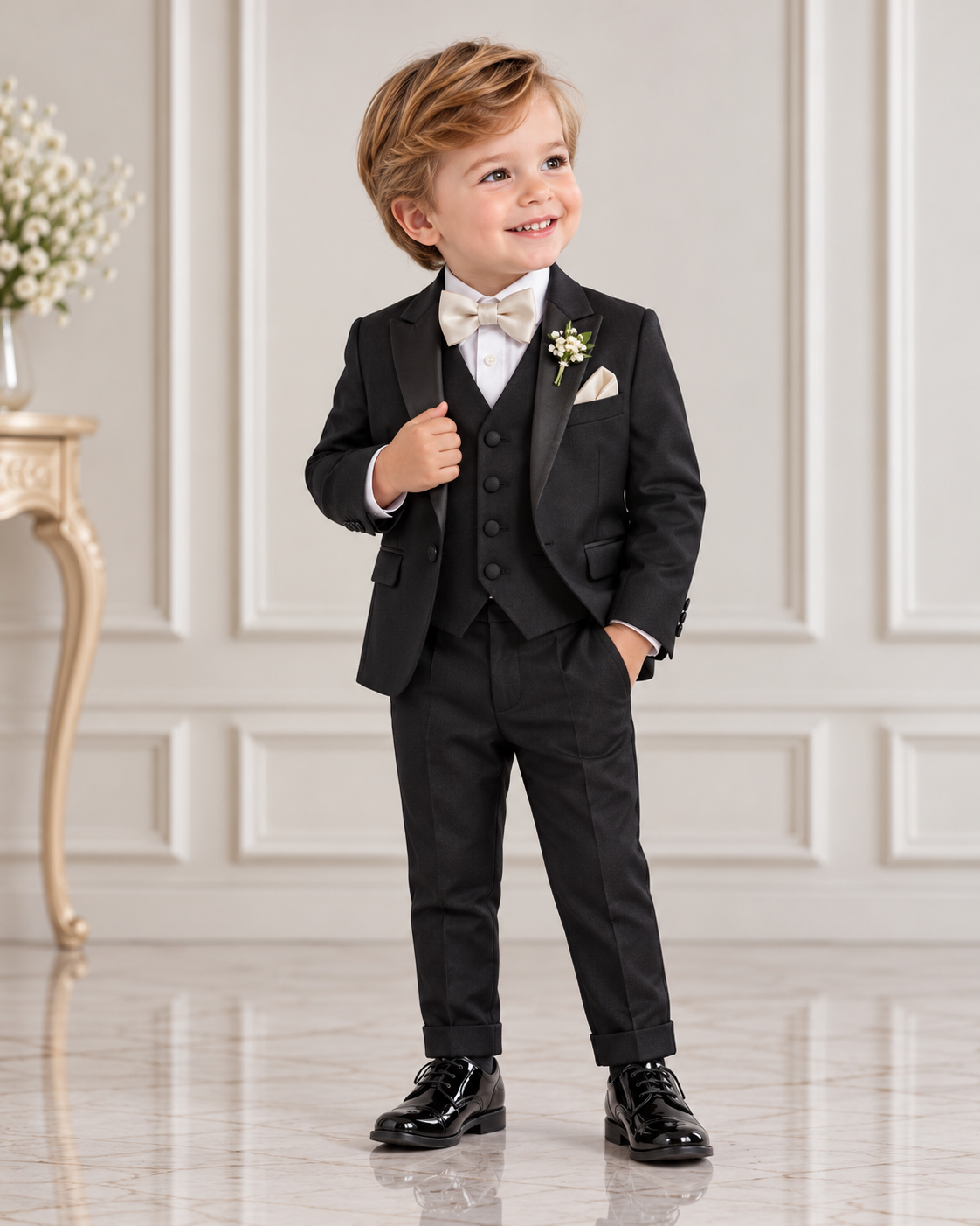 Costume Bébé de Mariage Noir
