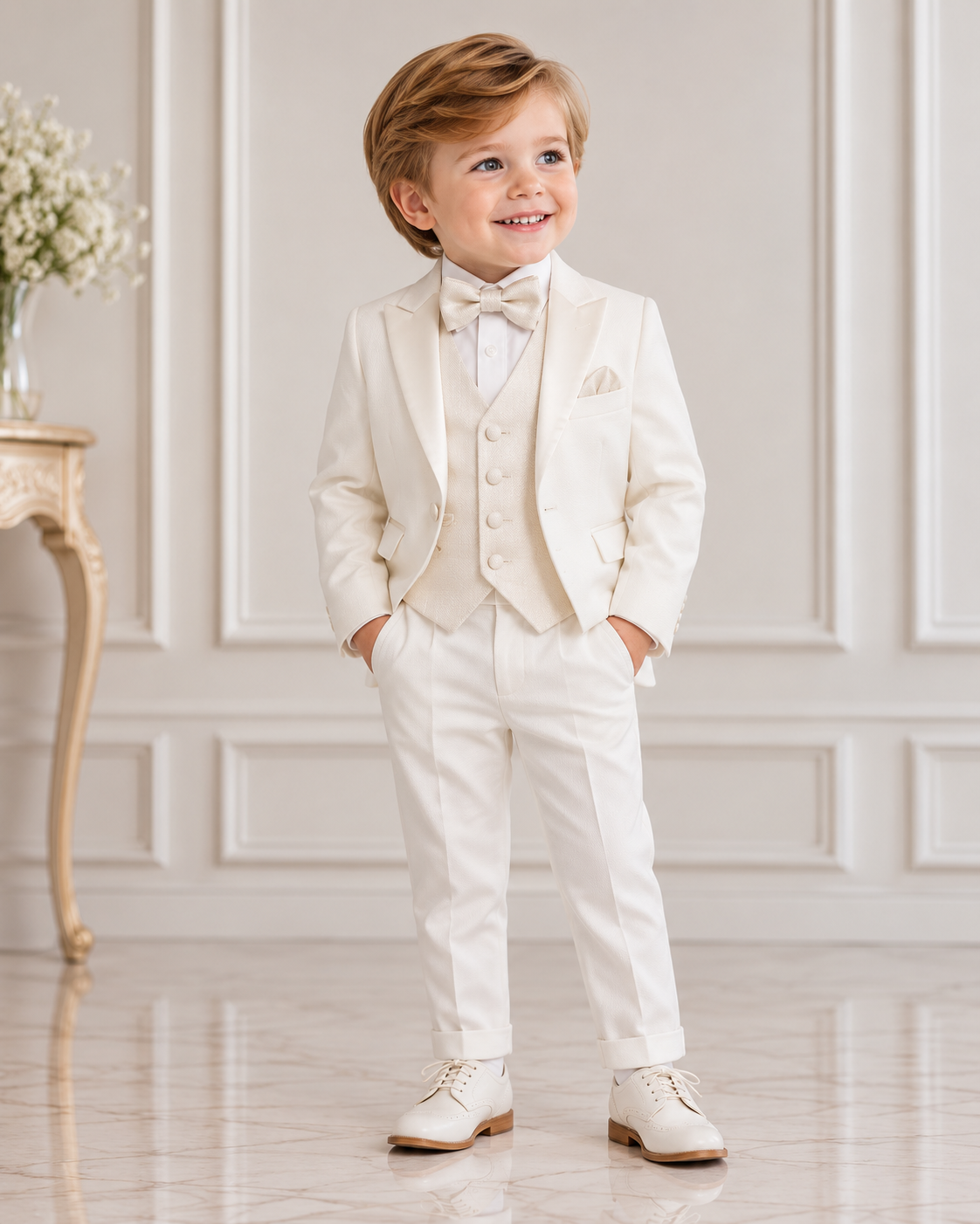 Costume Bébé de Baptême ivoire