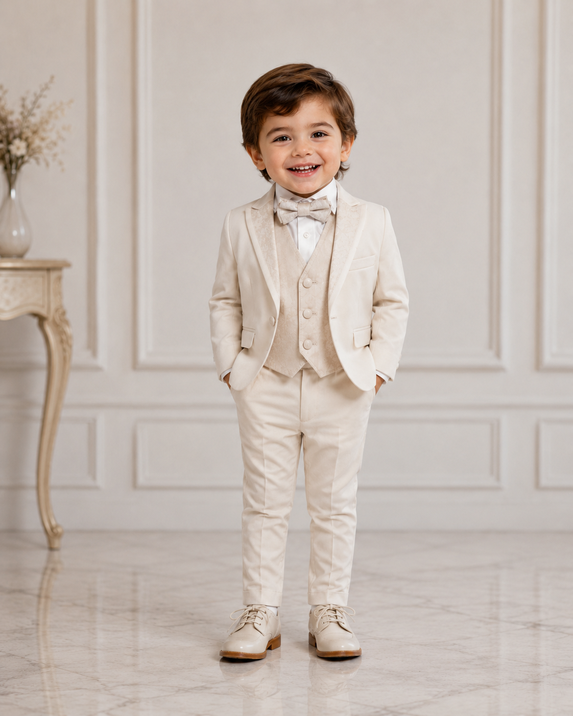 Costume Bébé Beige de Cérémonie | Hugo