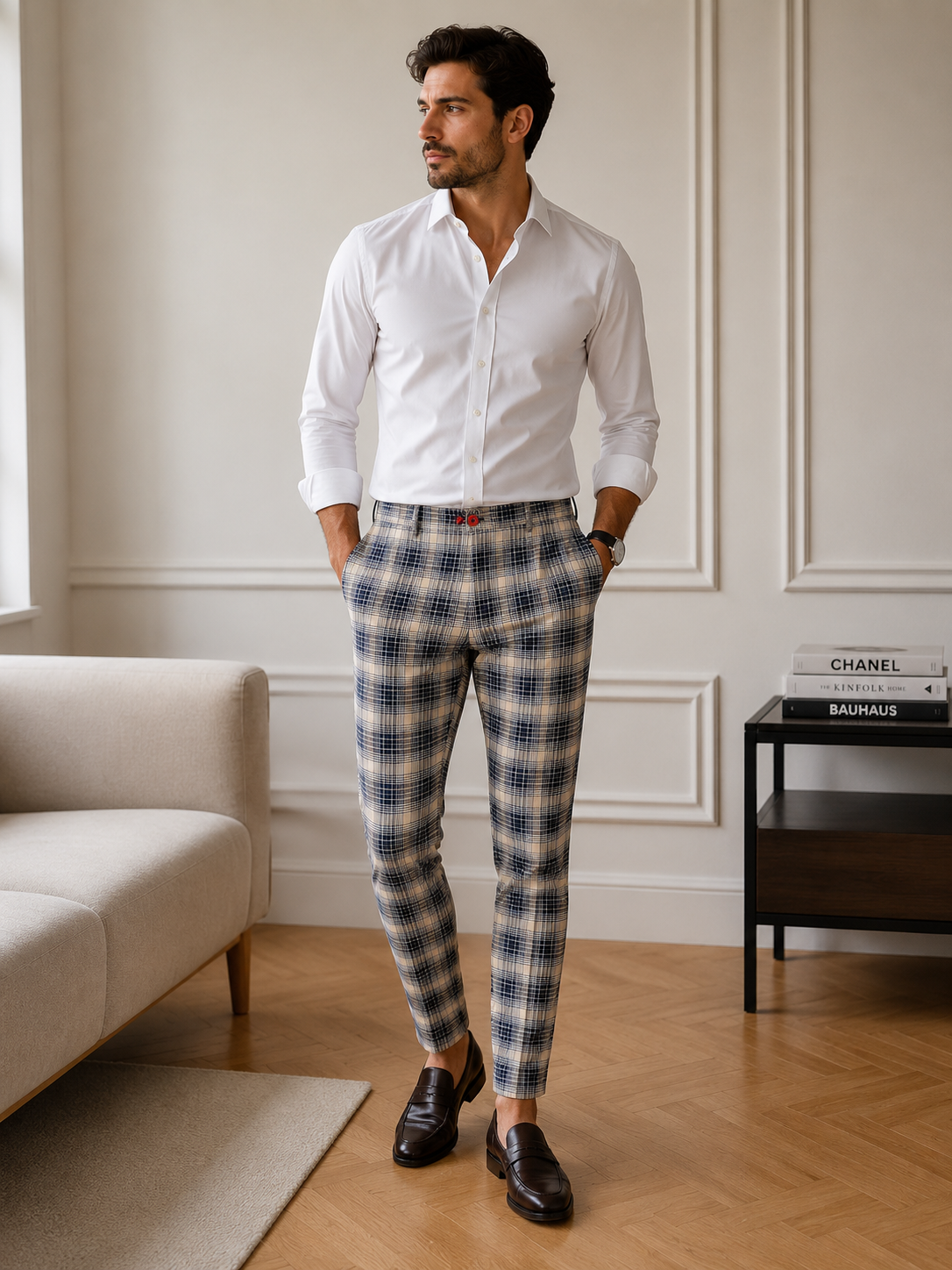 Pantalon Chino Carreaux