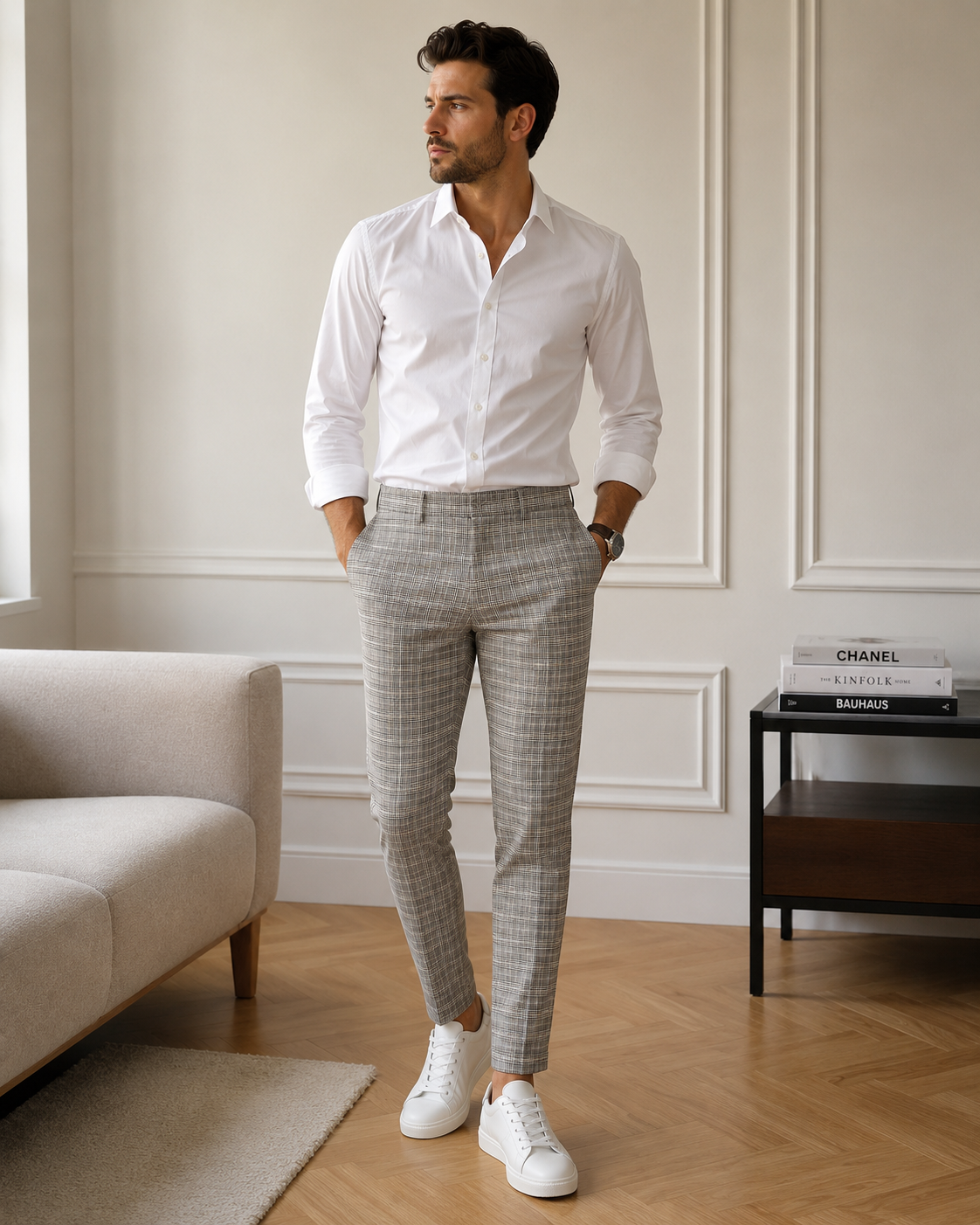 Pantalon Chino Carreaux