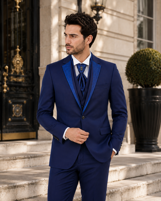 Costume Élegant Bleu