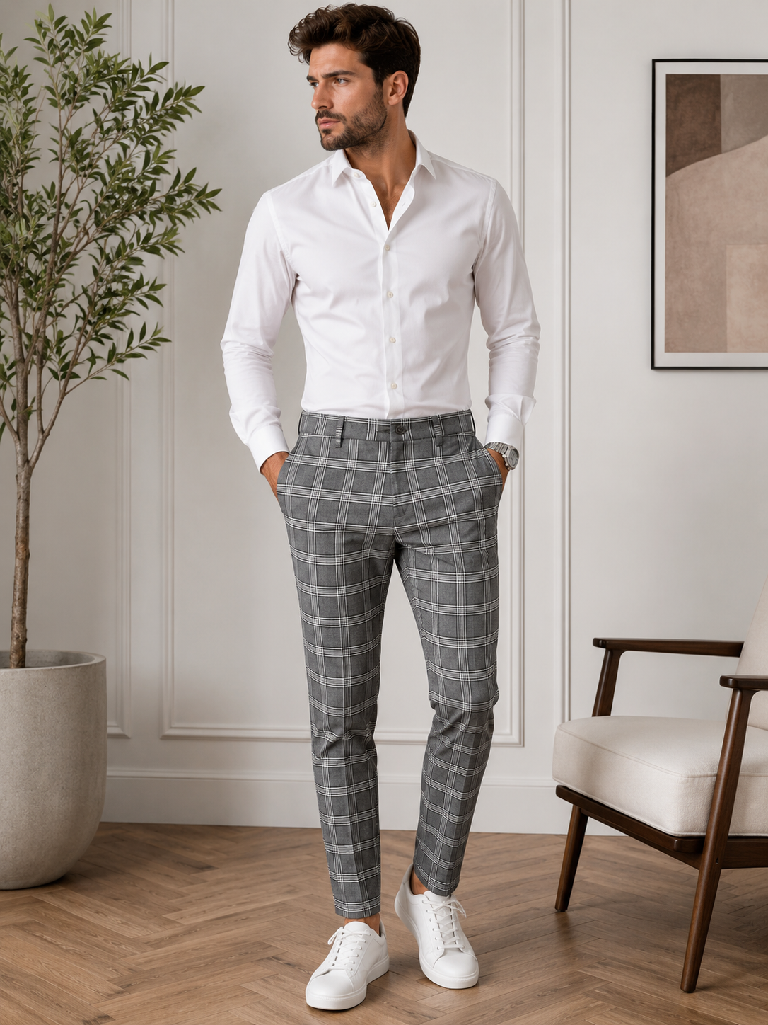 Pantalon à Carreaux DJPLUS