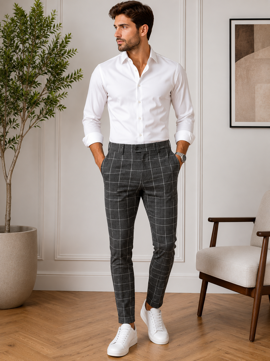Pantalon à Carreaux DJPLUS