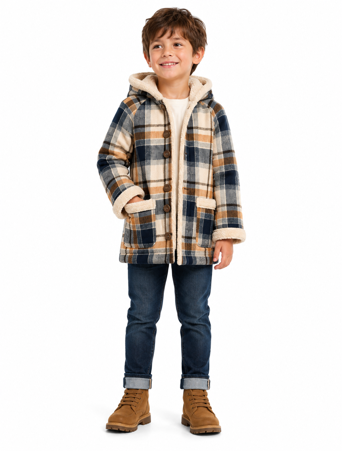 Mayoral 240 Manteau à Carreaux