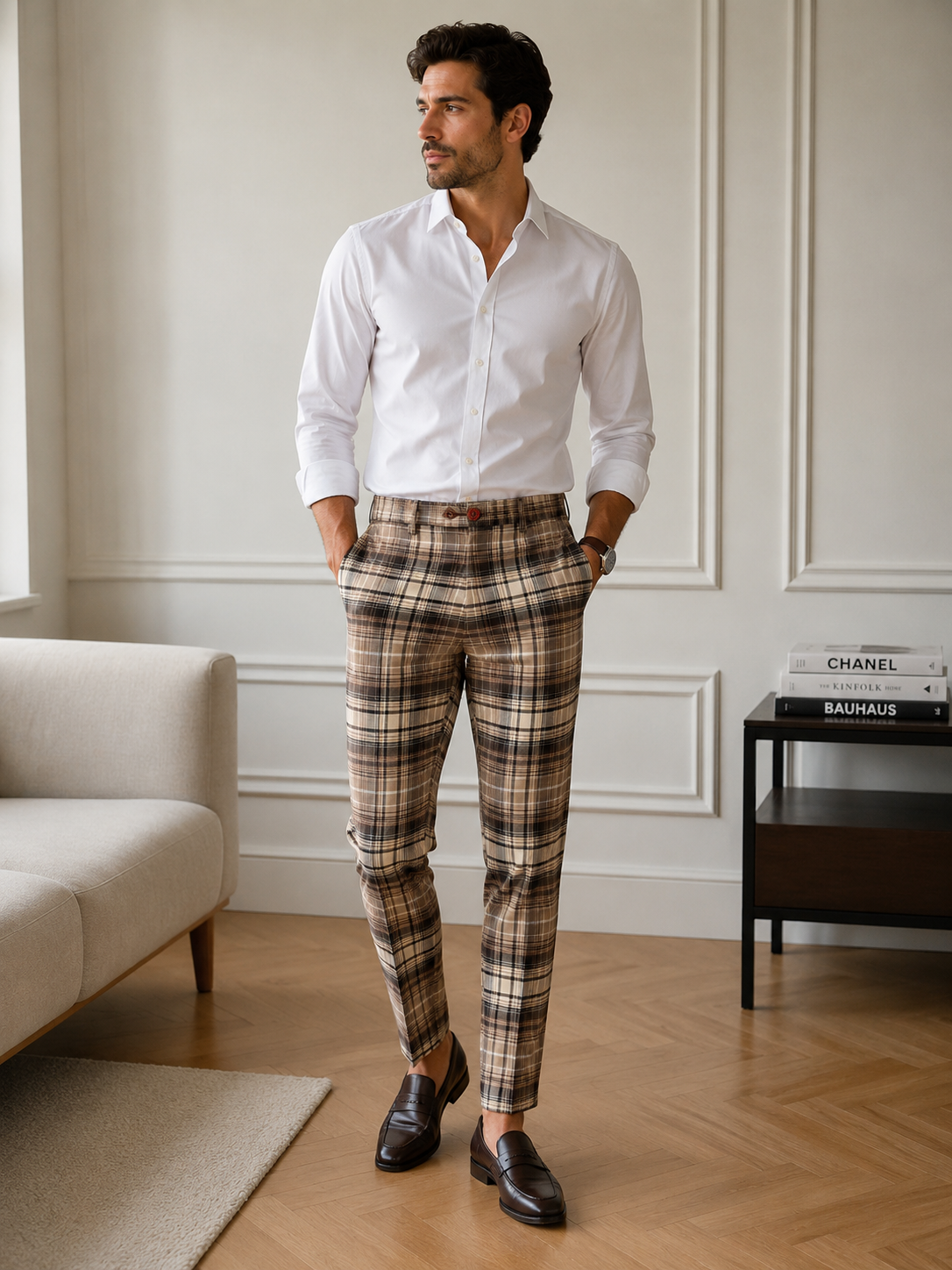 Pantalon Chino Carreaux