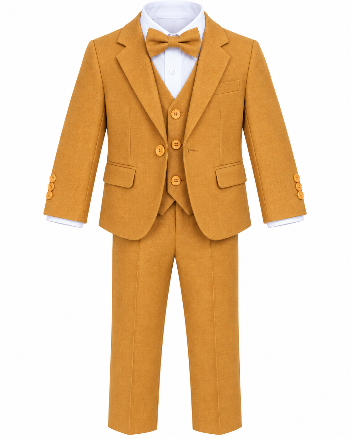Costume garçon 3 pièces – Ocre / Moutarde
