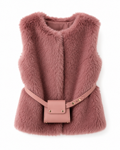 Mayoral 748 Gilet fourrure ceinture