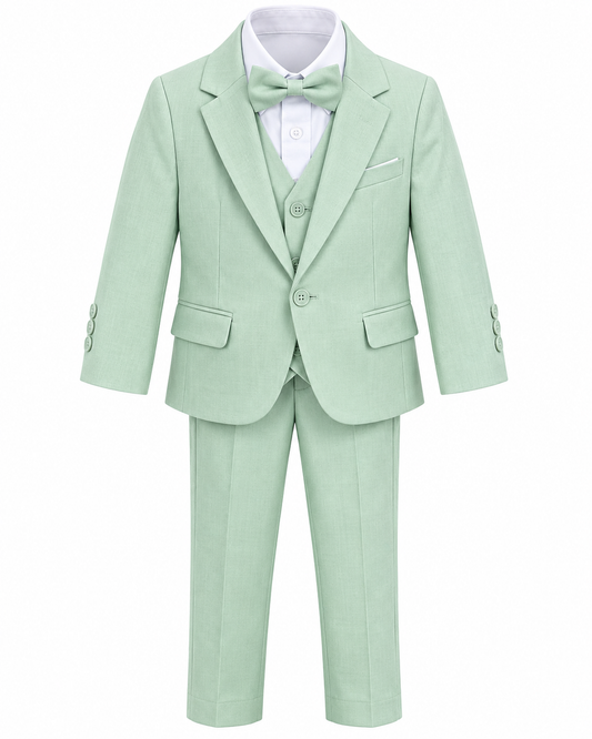 Costume garçon vert menthe – Élégance cérémonie